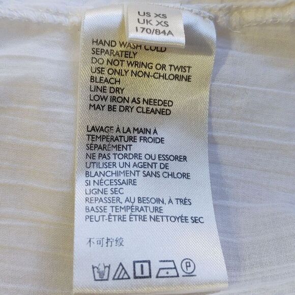 Free People White Cotton Button Front Baby Doll with Pockets XS - Picture 5 of 6